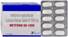 Metform Sr 1000 Tablet 10